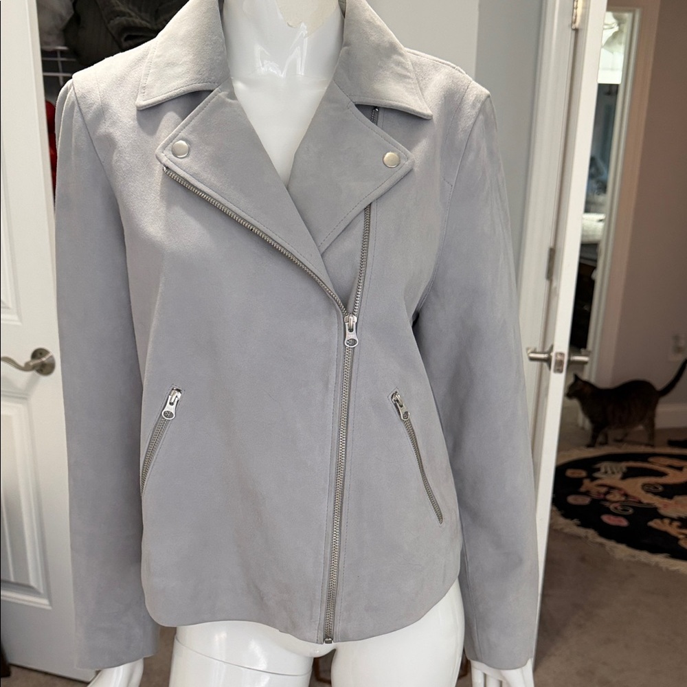 Quince blue Leather Jacket